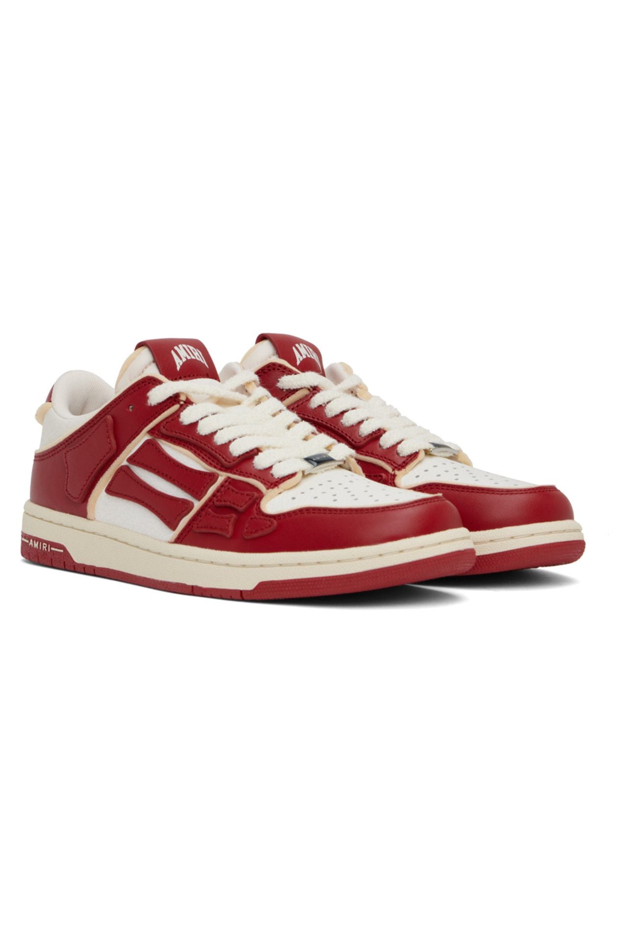 AMIRI Red & White Skel-Top Low