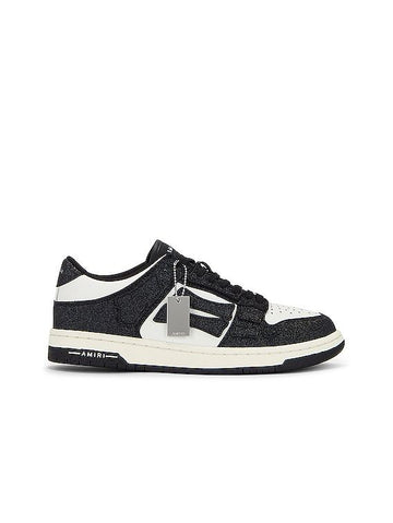 AMIRI White & Black Shimmer Skel-Top Low