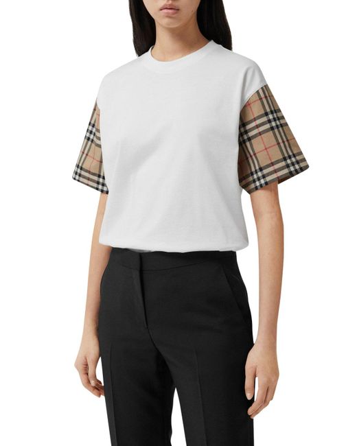 BURBERRY - WOMEN'S WHITE T SHIRT