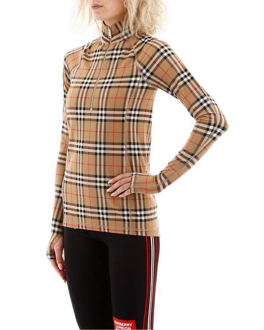 BURBERRY - WOMEN'S VINTAGE CHECK FITTED TOP